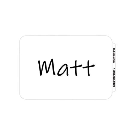 C-Line Products Plain Name Badge, 3-1/2x2-1/4in, 100PK 92277